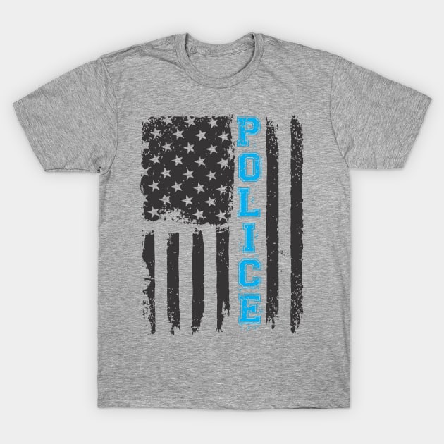 Police Flag T-Shirt by stuff101